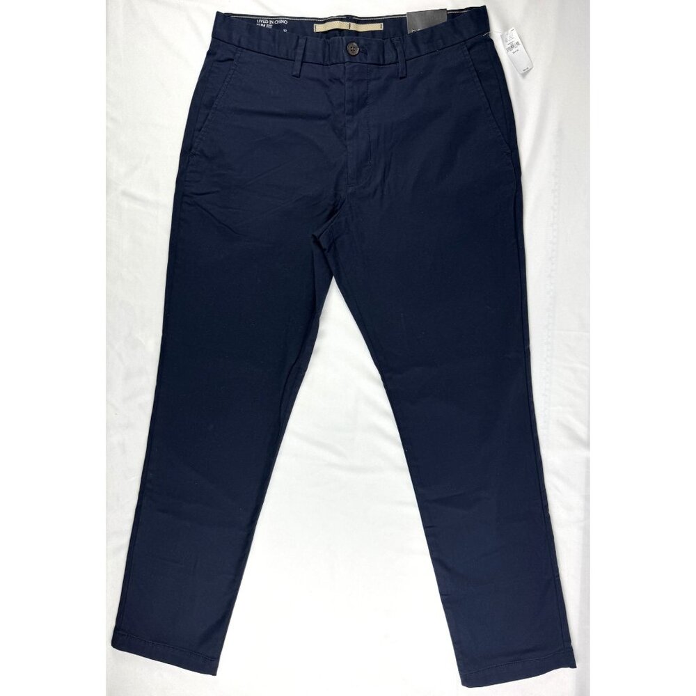 NWT Men's Banana Republic Lived-In Chino Pant Slim Fit 32x30 NAVY BLUE